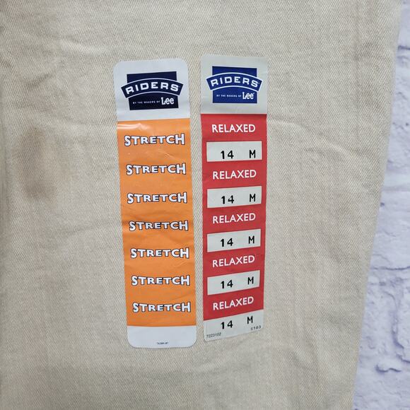NWT Lee Denim Riders Jeans Womens 14‎ Desert Sand High Rise Preppy Skater - Picture 7 of 10